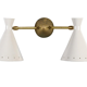 Italian wall lamp sconce double white
