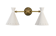 Applique murale italienne double blanc