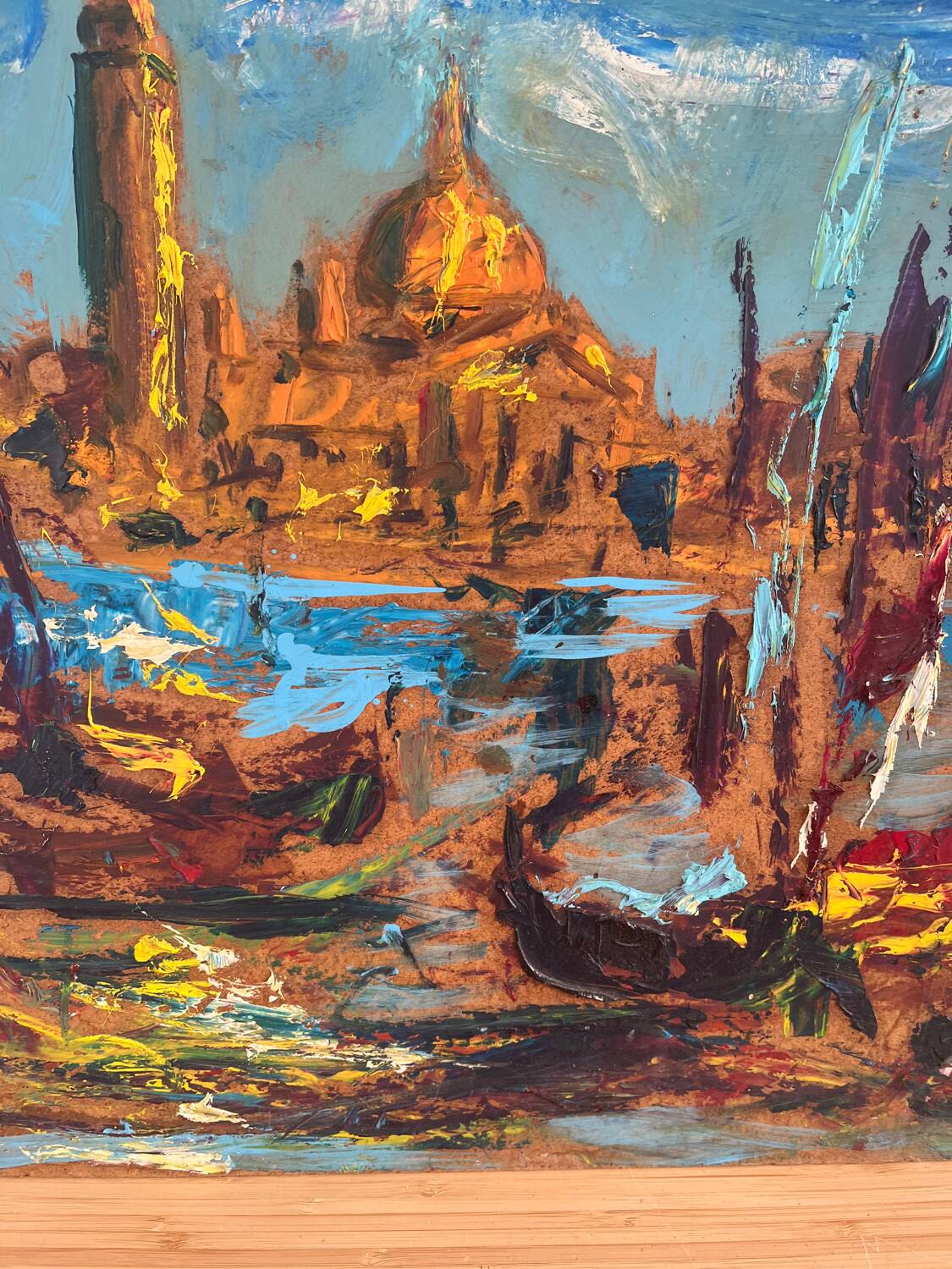 Venice, knife technique on panel