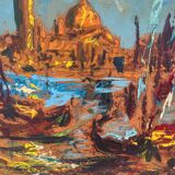 Venice, knife technique on panel