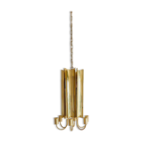 Modern mid-century brass chandelier Reflex Pierre Forssell Skultuna, Sweden