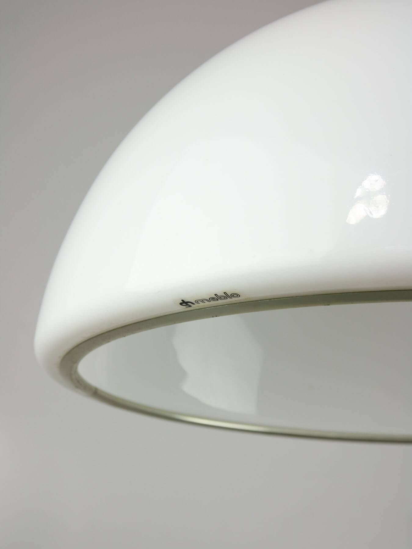 Space-age White Pendant by Luigi Massoni for Guzzini, 1960s