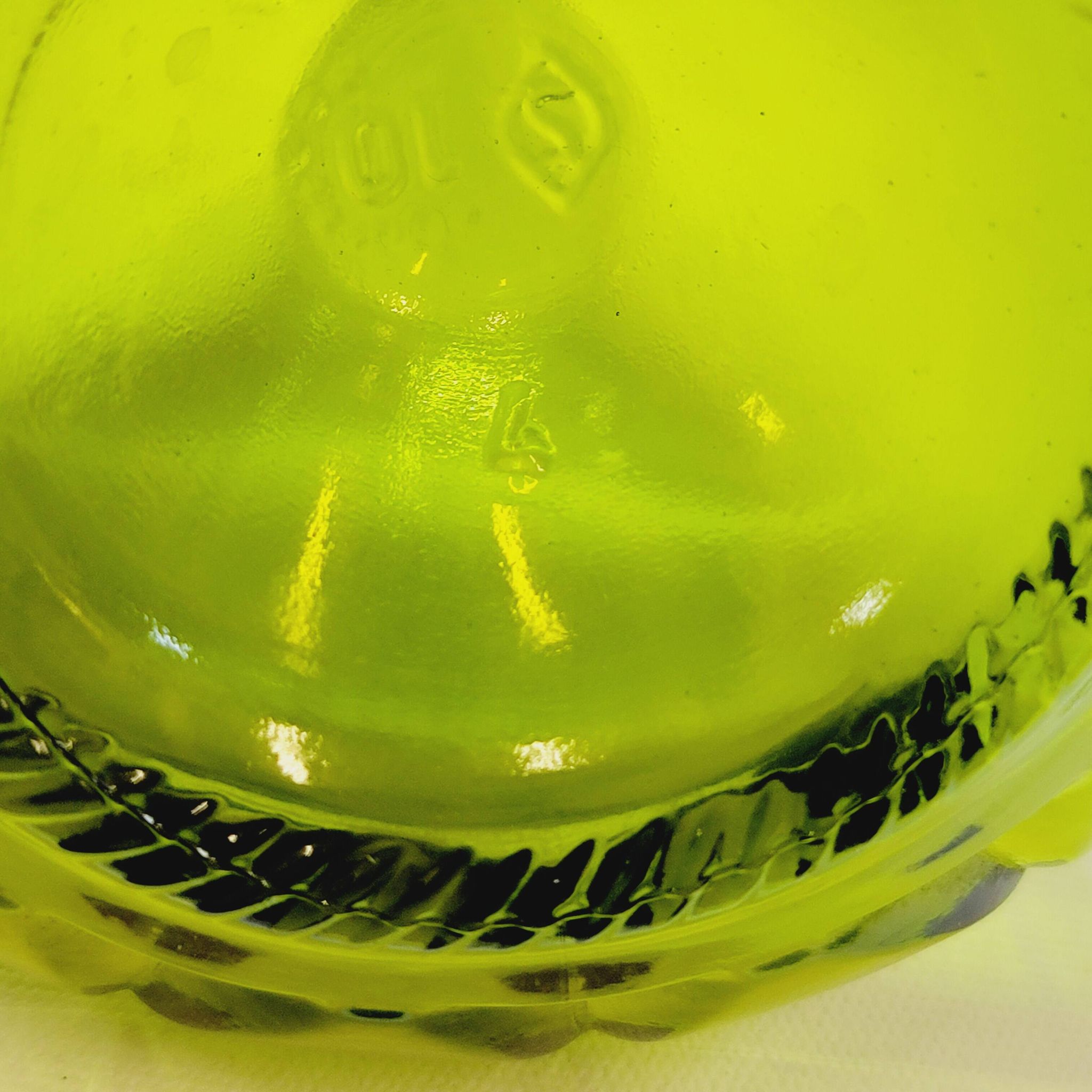 Carafe Italienne Vintage En Verre Vert