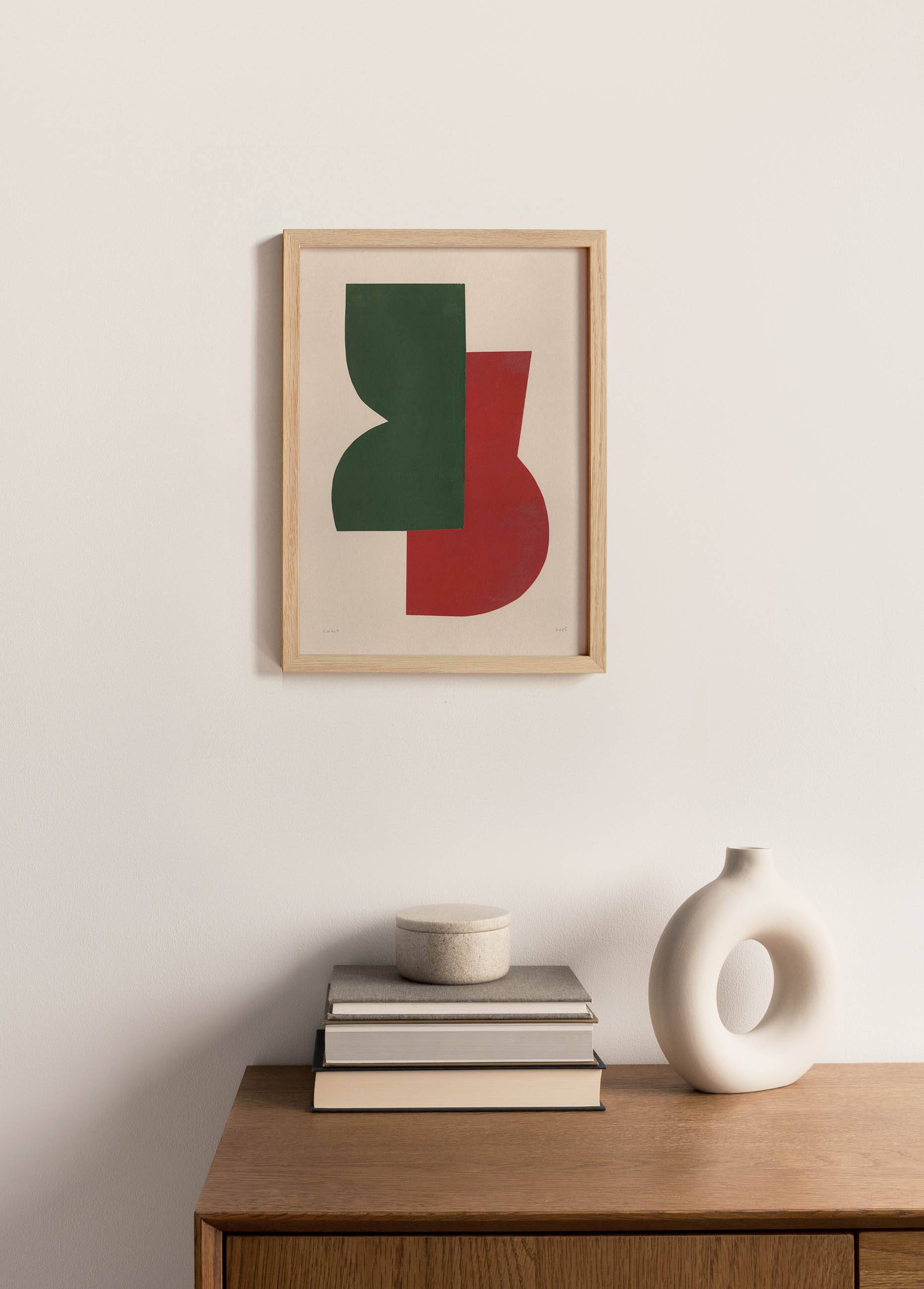Abstract collage - painting b233 signed eawy