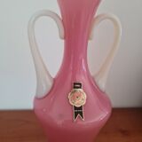 Vasse en opaline rose