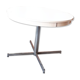 70s table, chrome and beaded formica