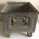 Metal storage box, Schafer Kasten, on wheels