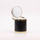 Vintage 1970s ice bucket - Black crocodile effect faux leather