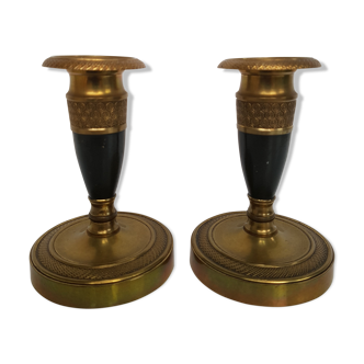 Bronze candlesticks Directoire style