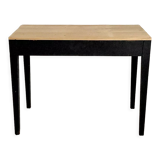 Blackened wood desk varnished tray