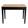 Blackened wood desk varnished tray