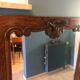 Large mirror carved 137 x 84 cm old door to rack 1920