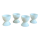 4 coquetiers en verre opalin blanc