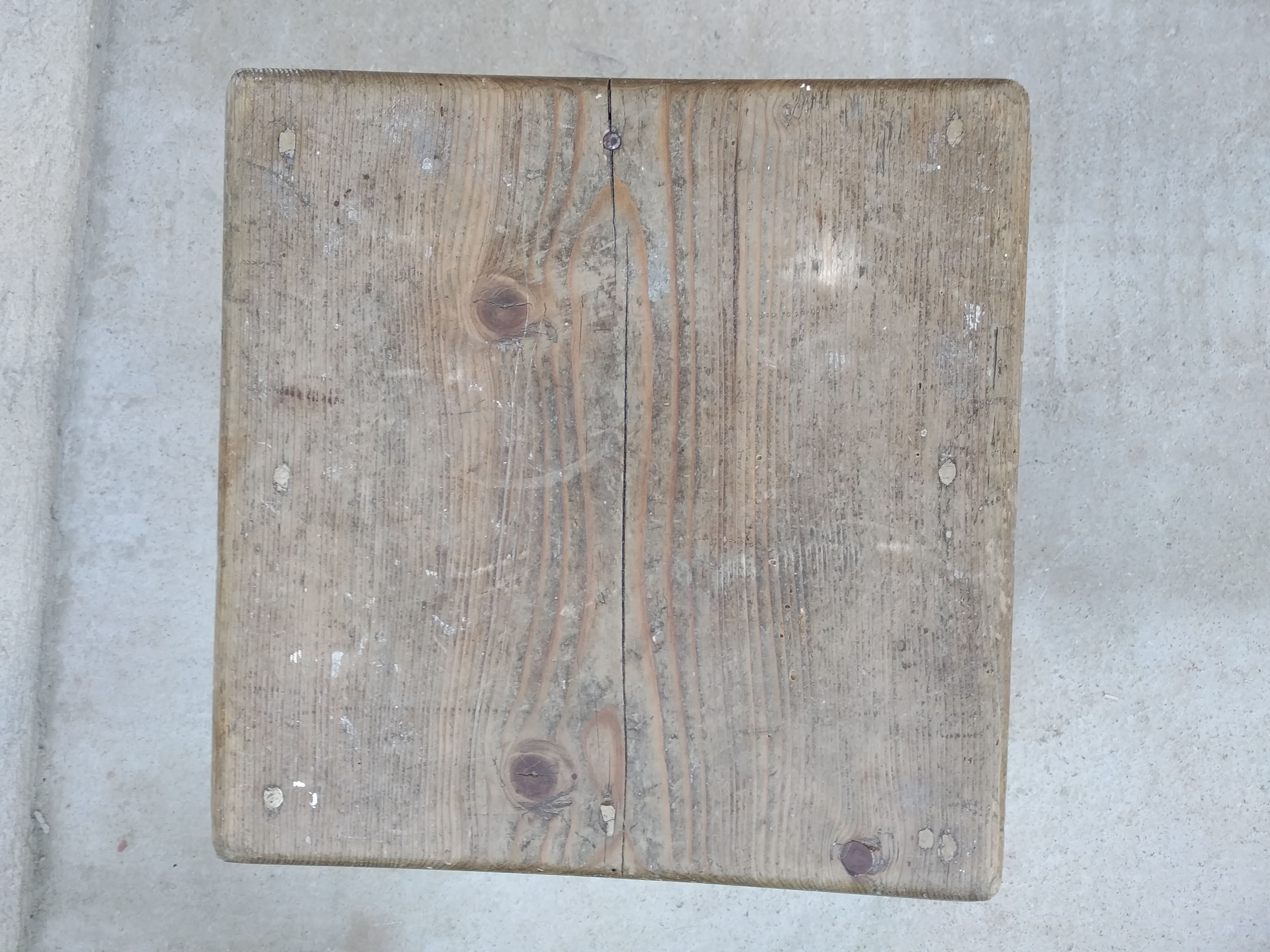 Antique wooden workshop stool