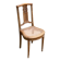 Art Deco lyre chair in solid caned wood