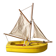 Wooden pond yacht from the English brand Star'Yacht Birkenhead.