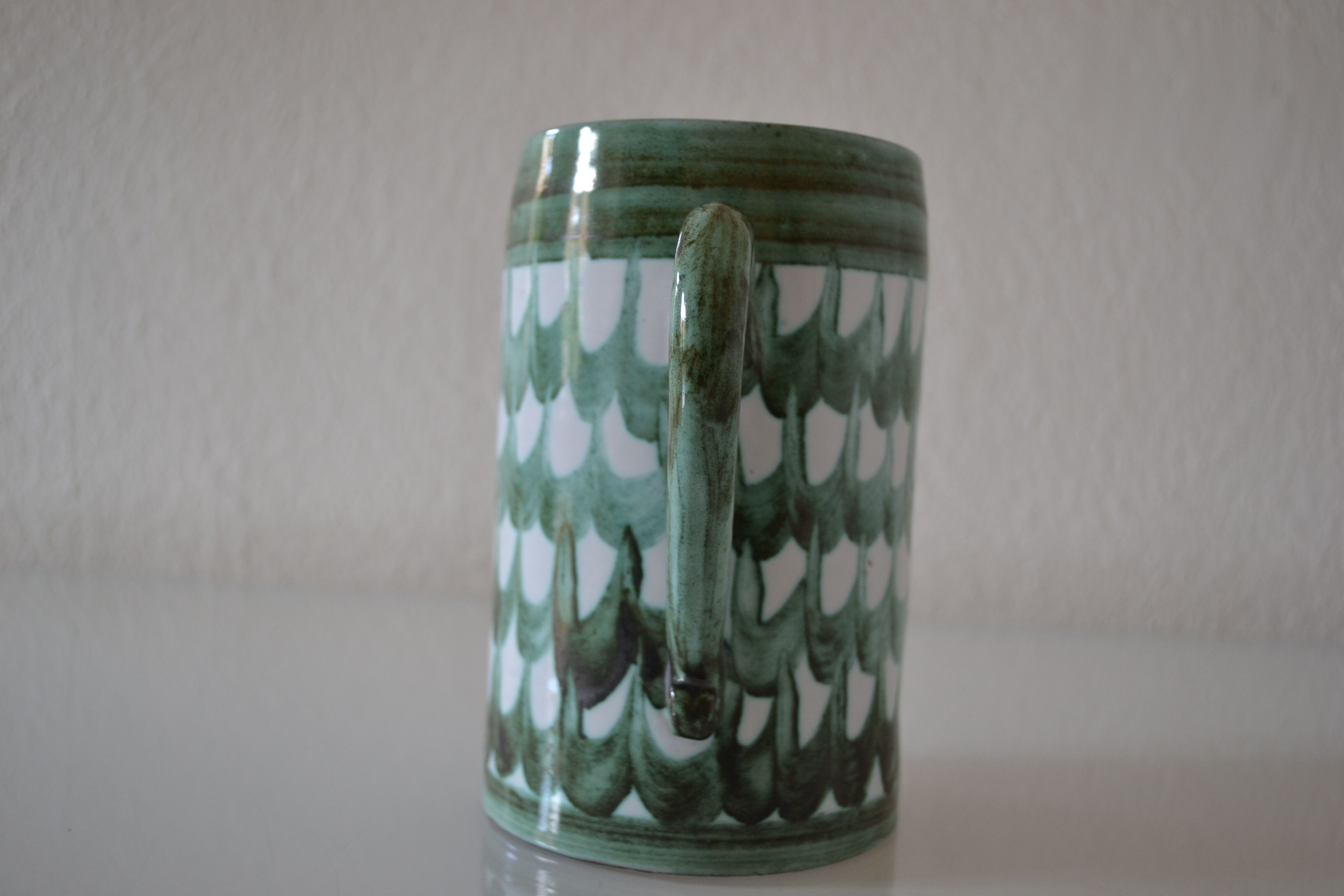 Vintage ceramic beer mug hallstatt austria