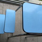 Steplady stepladder formica sky blue, 60/70s