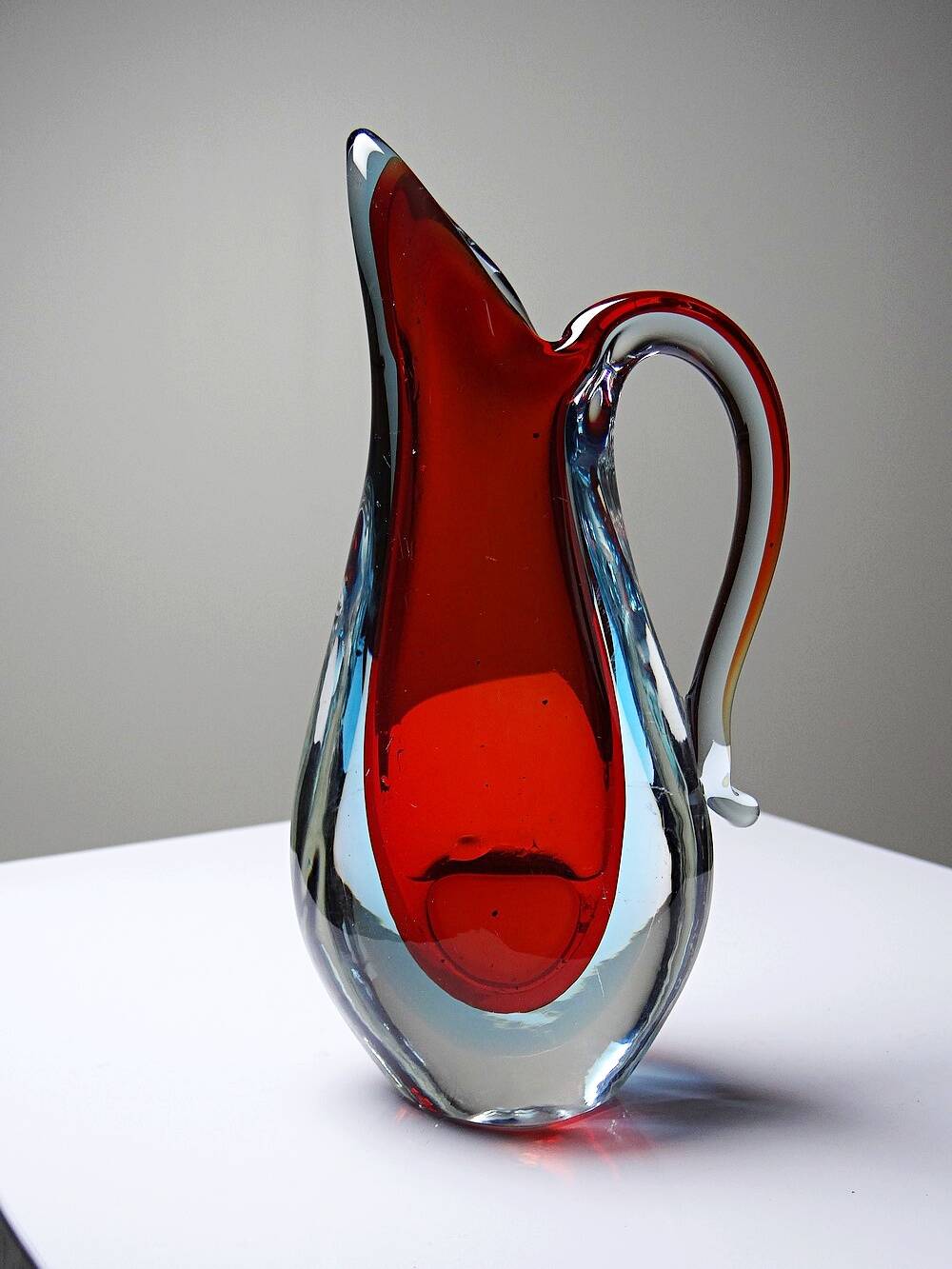 Vase pitcher submerged att. Flavio Poli, Murano 1960-1970