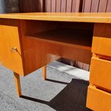 Vintage light oak desk from the 70s