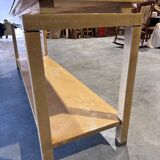 Parchment and brass console