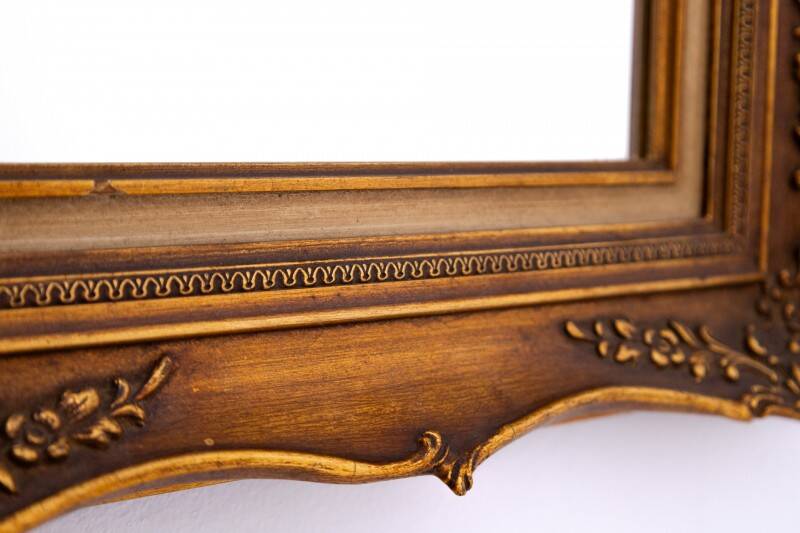 Mirror in gold frame, 1940s.