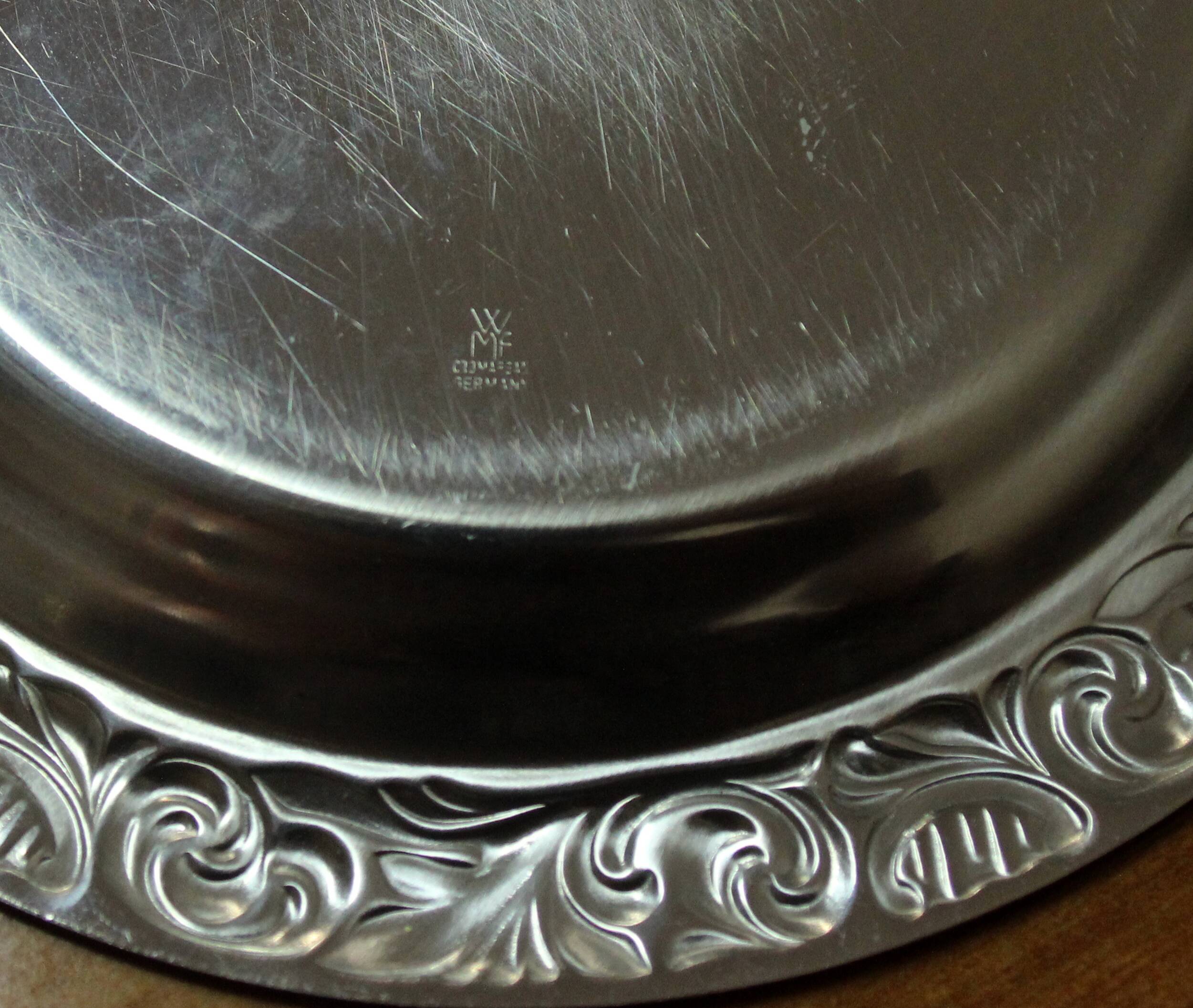6 stainless steel coasters by WMF - marked - Vintage from the 60s