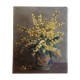 Flowers oil on canvas 50s bouquet of mimosas