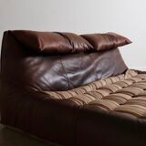 Le Bambole Bed In Buffalo Leather By Mario Bellini For B&B Italia, 1970s