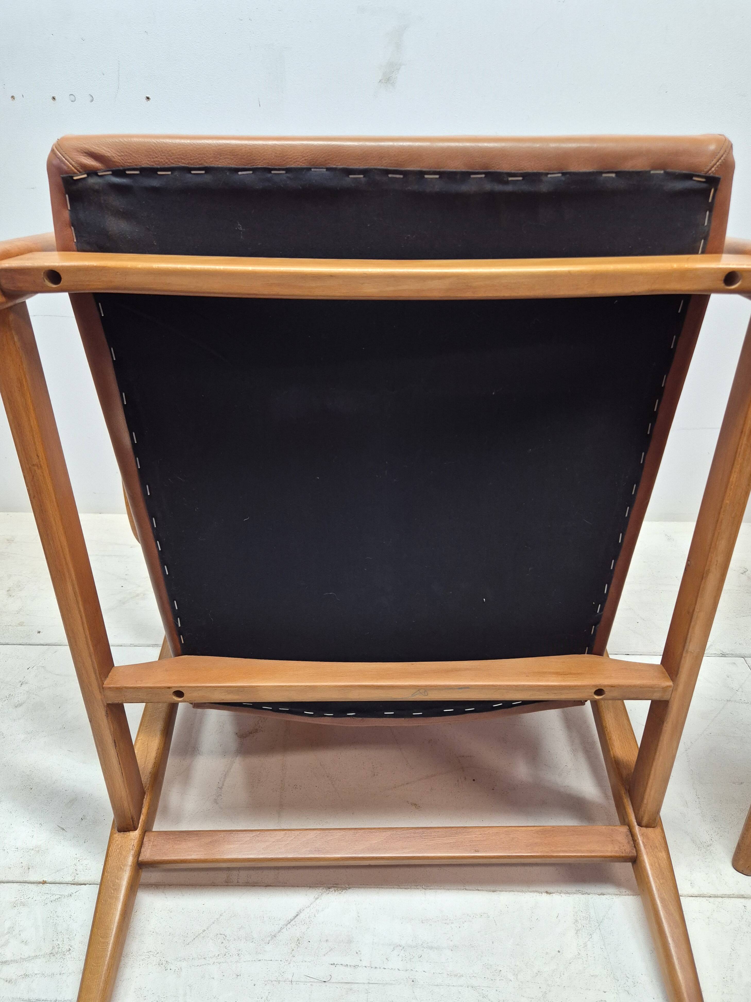 Pair of Scandinavian armchairs attributed to Axel Larsson, circa 1960.