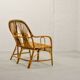 Elegant Rohé Style Vintage Design Rattan Bamboo Two-Seat Patio Sofa, 1950s.