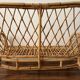 Vintage rattan two-seater sofa