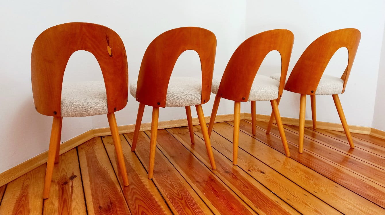 A set of four chairs, proj. A. Suman, Tatr Nabytok, Czechoslovakia, 1960s