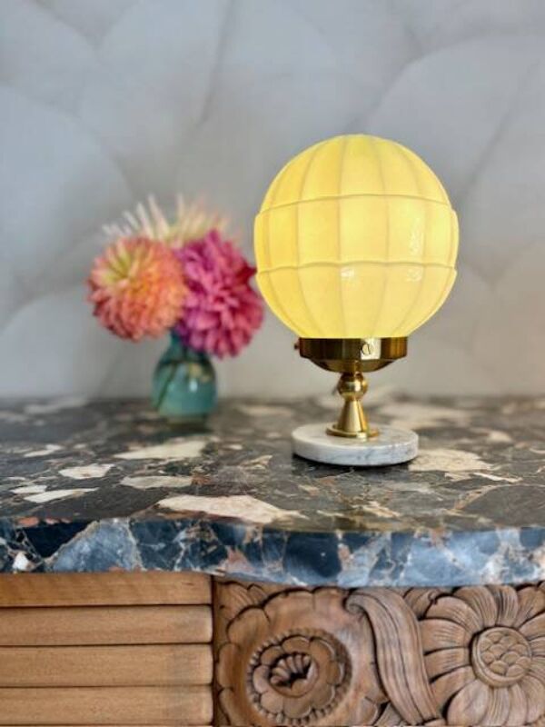 Lampe art déco en ouraline