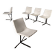 Chaises vintage Saporiti en métal et similicuir, design Italie années 1960