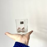 Vintage 6 x Hexagonal Clear Water Glasses, by Luminarc France, 1980s