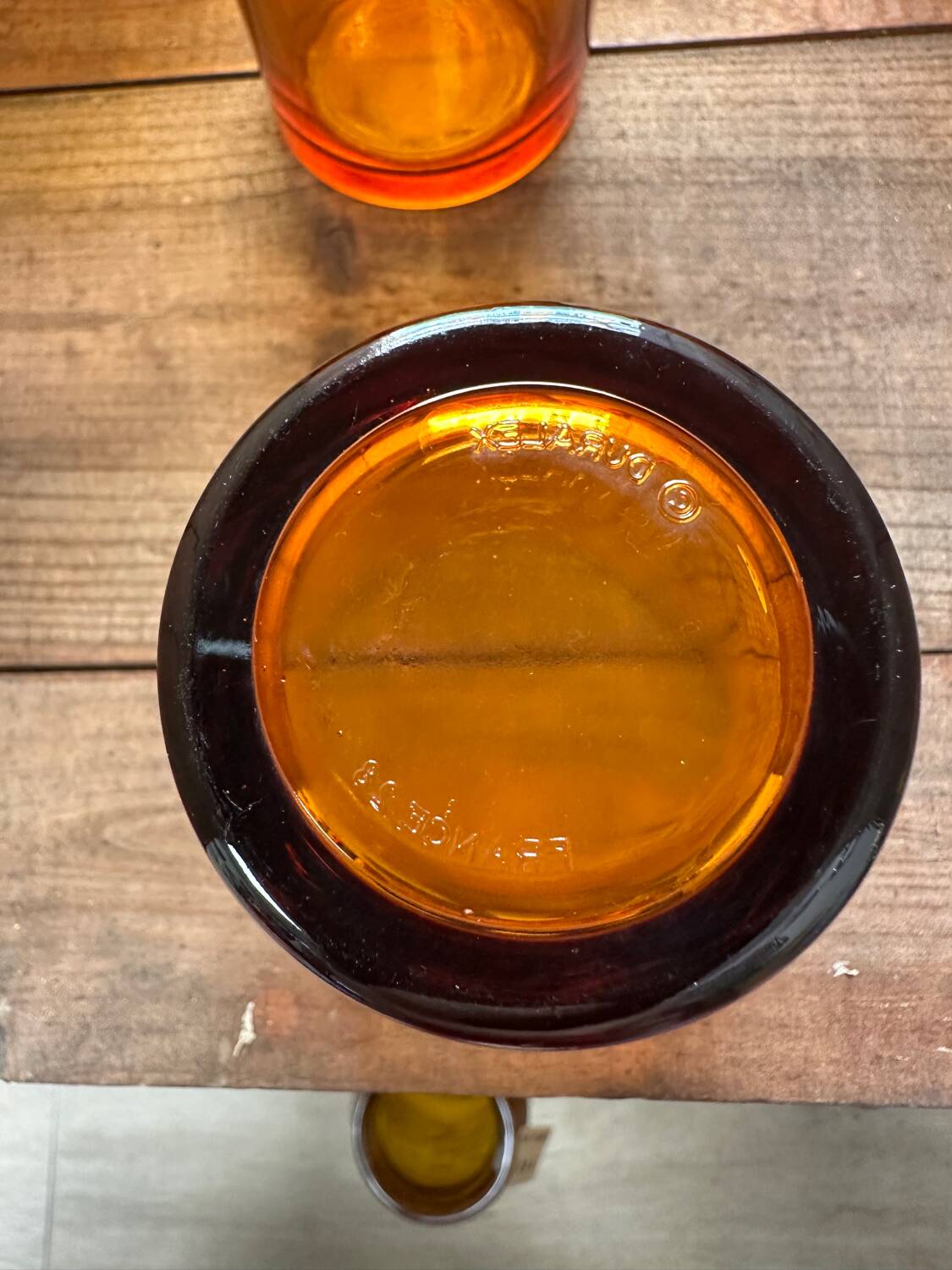 Amber Duralex glasses