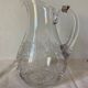 2 carafes en cristal et argent massif