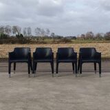 4 black armchairs Plank Claudio Bellini Mon Ami
