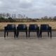 4 fauteuils noirs Plank Claudio Bellini Mon Ami