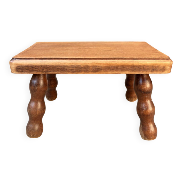 Tabouret, porte pot en chêne massif, années 50