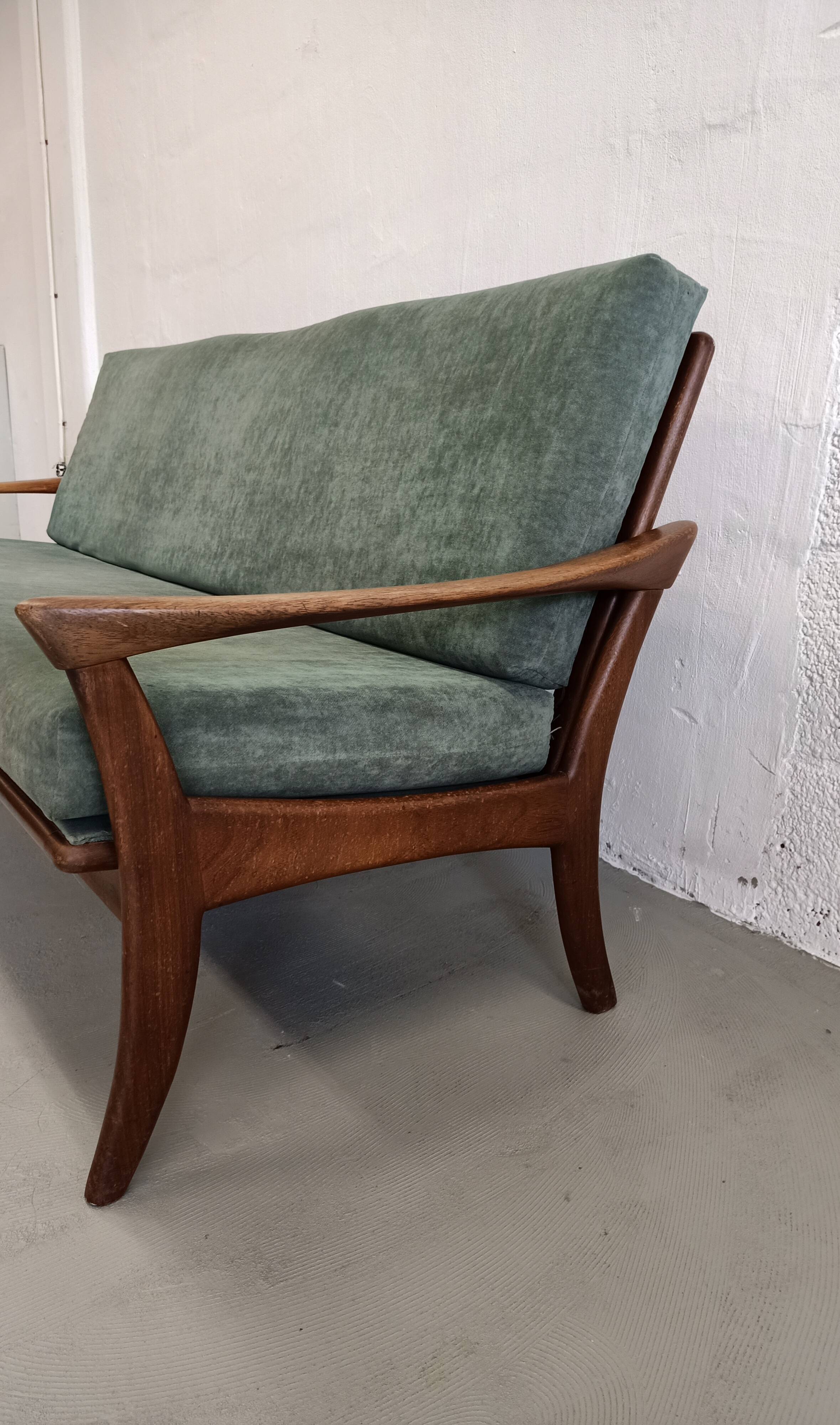 Teak Dutch design sofa by de Ster, 1960