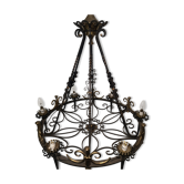 Wrought iron chandelier in the Louis Philippe style - 20th century