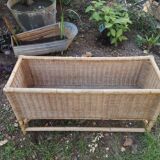 Vintage rattan planter