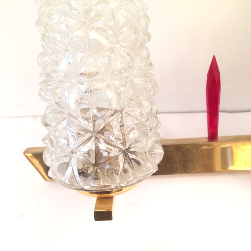 Apply 1950-60 brass and cut glass