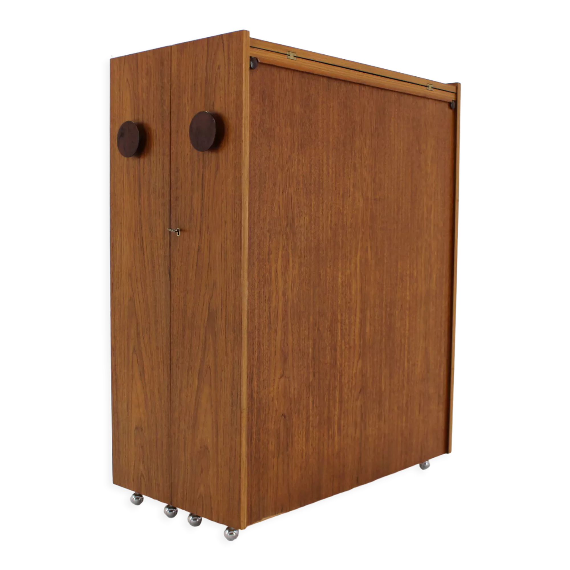 Teak folding bar by Johannes Andersen, Denmark 1960