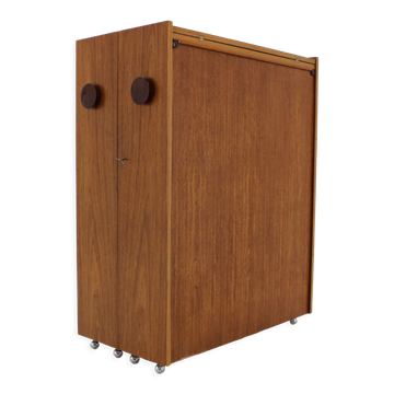 Teak folding bar by Johannes Andersen, Denmark 1960