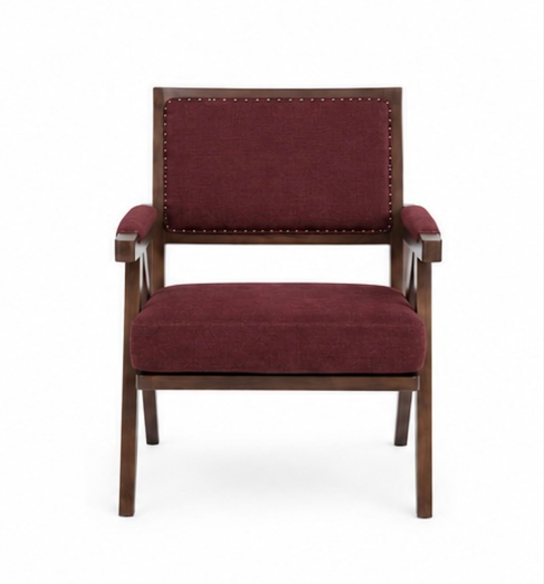 Vintage burgundy lounge chair – Mid-Century style