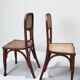 Chaises Art Nouveau en bois courbé