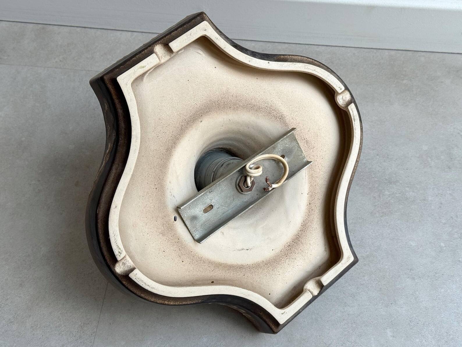 Vintage Fat Lava ceramic Hustadt Leuchten wall lamp